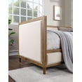 thumbnail image 6 of CoSoTower Beige Fabric Upholstered 1PC Day Bed Light Oak Bed Frame Nailhead Trim Bedroom Furniture Mattress Ready Twin Day Bed, 6 of 8