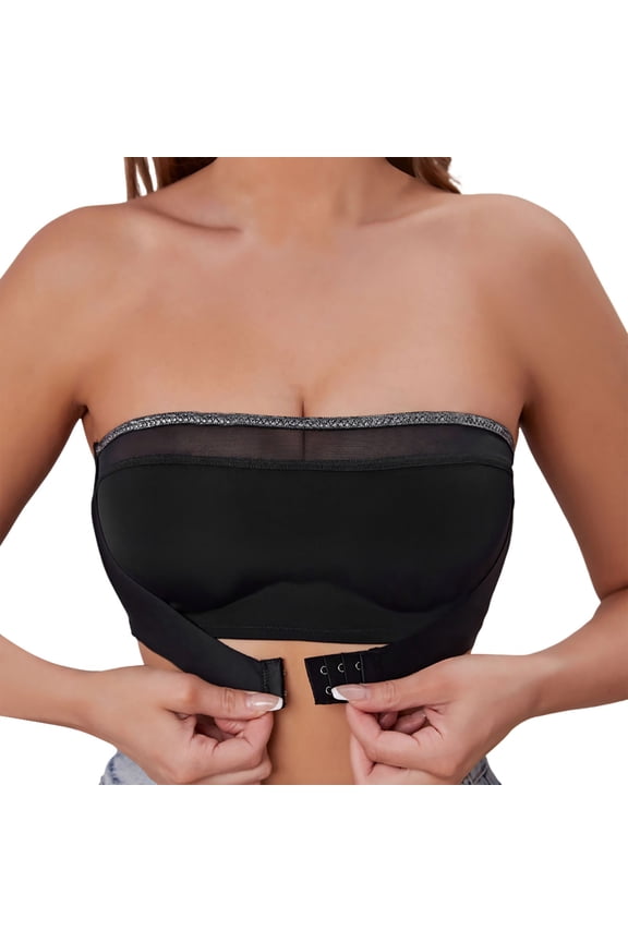 Women's Strapless Front Closure_Bra One Piece Comfort Wireless_Bottom Hem_Bras - Front Closure Shapermint_Strapless Bra for Women