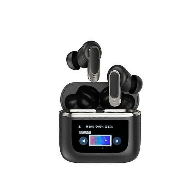 Touch Screen ANC Active Noise Cancelling Wireless Headphones TWS Earbuds Stereo Spatial Audio HIFI Headphones