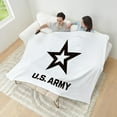 thumbnail image 4 of CafePress - U.S. Army® Black Logo - Large Plush Fleece Throw Blanket, 80" L x 60" W, 4 of 4