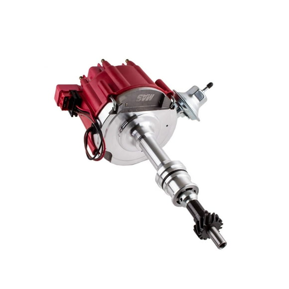 MAS Ignition Distributor w/Cap & Rotor Compatible with Ford 351C 351M 400 429 460 HEI 65,000 Volt Coil KA-1046013 PE332U JM6506BL 351CBLHEI0