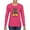Fuschia, variant on Messy Bun Softball Mom Life Game Day Vibes Sports Lover | Mother's Day Sports Womens Long Sleeve T-Shirt, Fuschia, XL