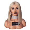 thumbnail image 1 of Perruque blonde courte et lisse pour femme, 1 of 4