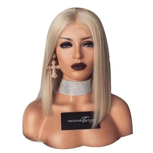 Perruque blonde courte et lisse pour femme