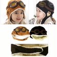 thumbnail image 2 of Cool Boys Kids Baby Winter Warm Cap Hat Beanie Pilot Aviator Crochet Earflap Hat, 2 of 5