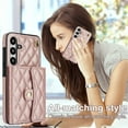 thumbnail image 5 of for Samsung Galaxy S23 FE Case, Wallet Phone PU Leather Case with Card Holder Crossbody Cover for Women Girls Strap Wristlet RFID Blocking Shockproof Protective Cover for Samsung S23 FE,Rosegold, 5 of 9