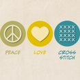 thumbnail image 2 of CafePress - Peace Love Cross Stitch Tote Bag - Unisex Canvas Tote Bag, Beige, 1-Piece, 2 of 6
