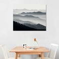 thumbnail image 2 of JRXY  Sylvie Misty Mountains Black and White Framed Canvas Wall Art Natural, Scenic Mountain Wall Art Decor 20x16in, 2 of 4