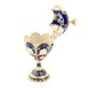 thumbnail image 2 of Egg Style Trinket Box Hinged Enamelled Rhinestones Multifunctional Home Decor Alloy Vintage Jewelry Box Gold Blue, 2 of 4