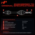 thumbnail image 3 of A-Premium CV Axle Shaft Assembly Compatible with Kia Rio 2001 2002 2003 2004 2005 Automatic Transmission Front Left Driver Side, 3 of 10