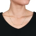 thumbnail image 5 of Everly Women's Two-Tone Sterling Silver 6mm Ball Station Chain Necklace & Anklet Set - 18 in + 9 in, 5 of 10