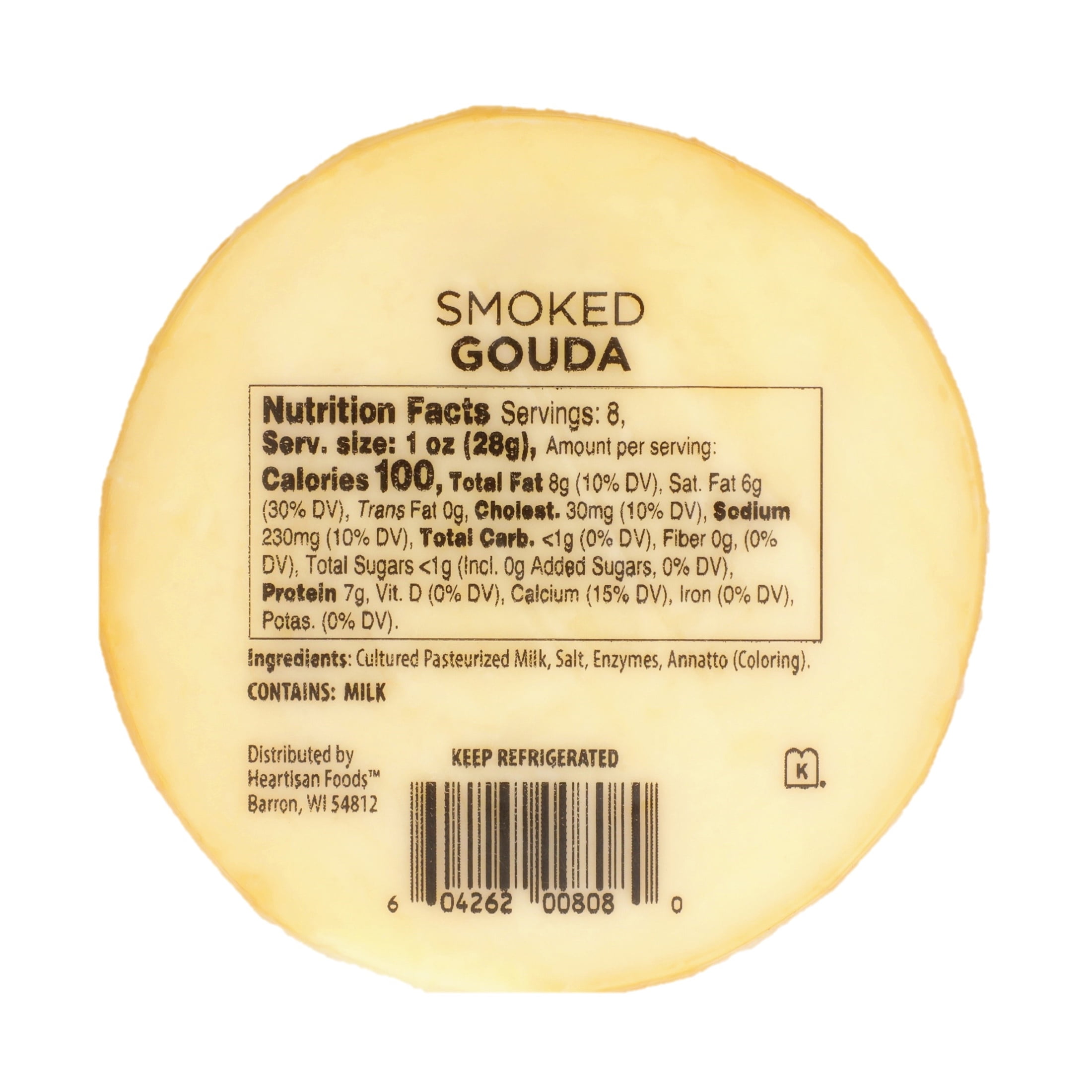 Red Apple Cheese Apple Smoked Natural Gouda, 8 oz Round