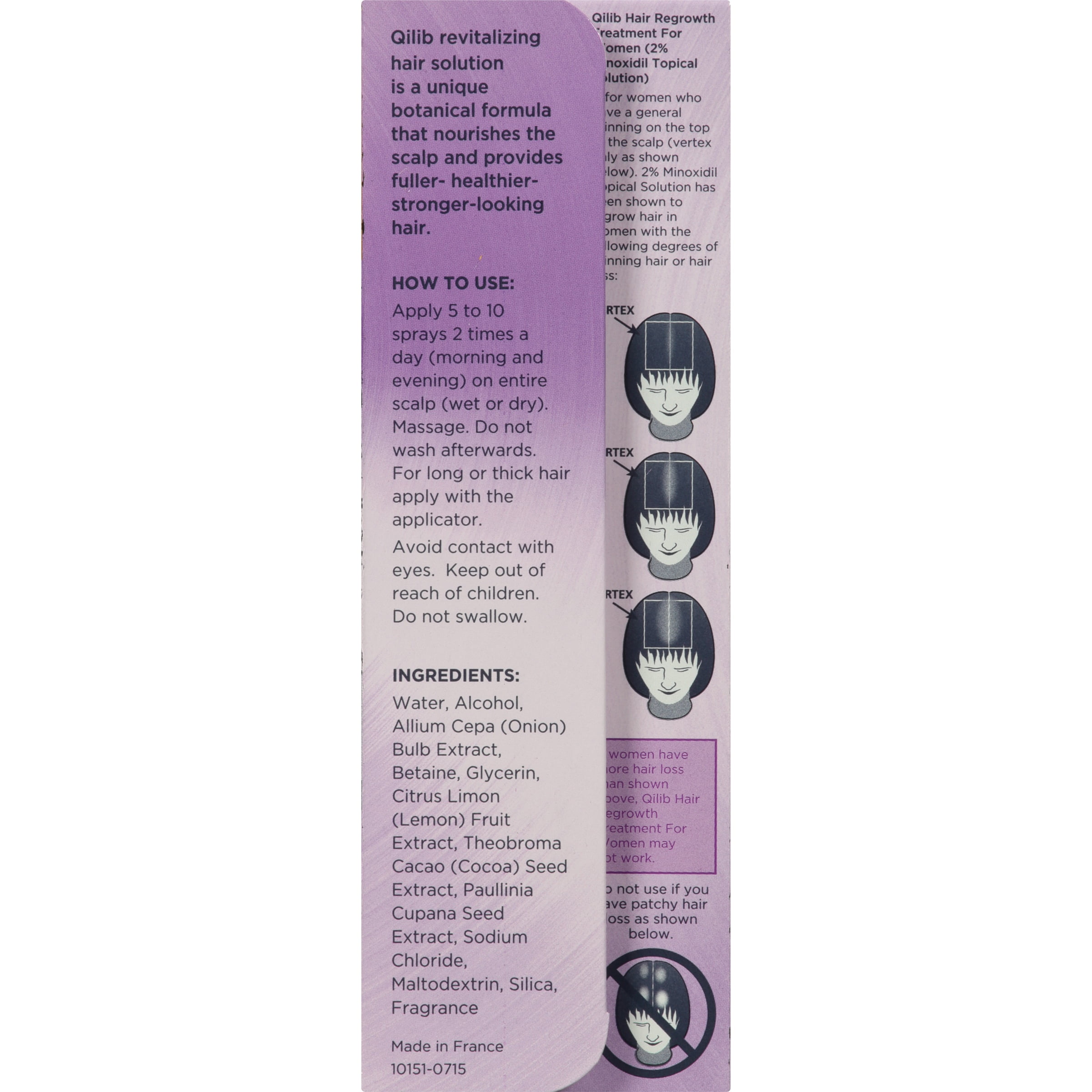 Qilib Hair Regrowth + Revitalization System for Women 2 Product System fl. oz. Box Qilib Hair Regrowth + Revitalization System for Women 2 Product System fl. oz. Box
