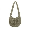 thumbnail image 4 of Bolso de mano tipo nube plisado, bolso de mano de gran capacidad, estilo nicho, bolso de burbujas, bolso de hombro informal para mujer, 4 of 6