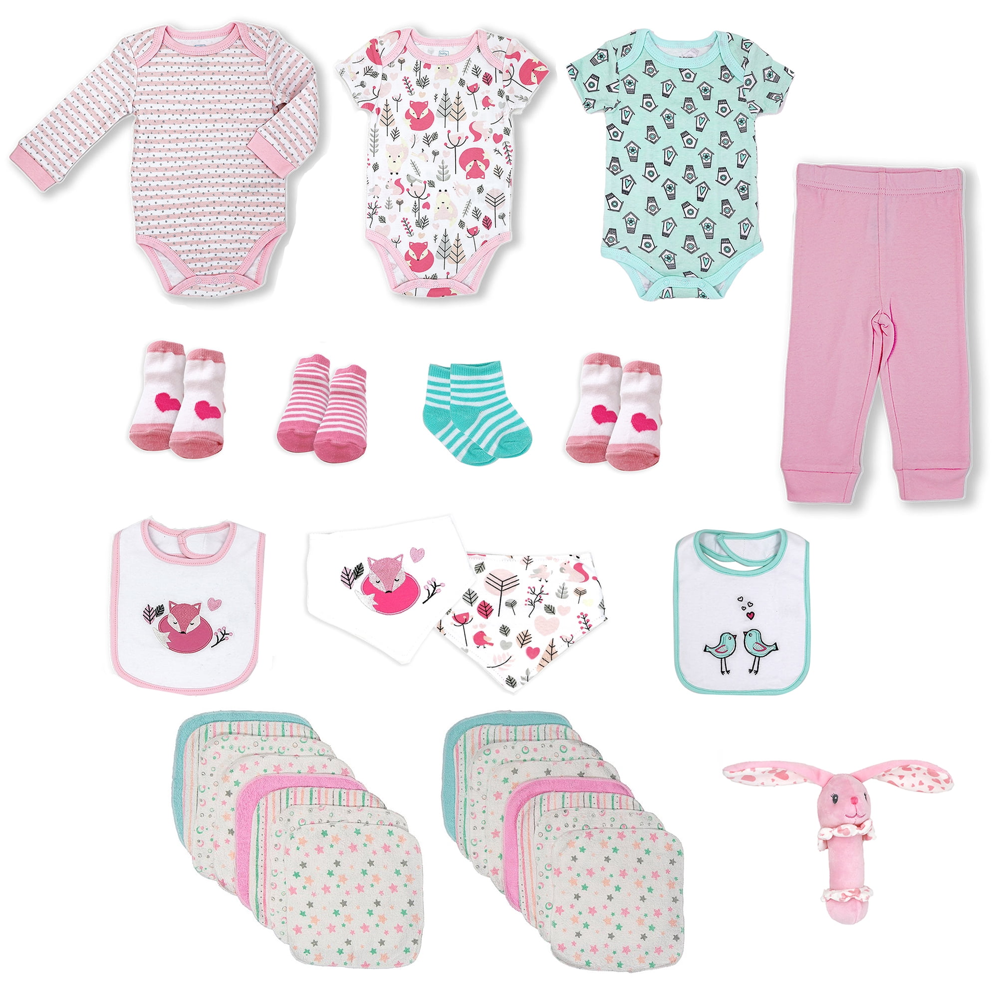 29 Piece Baby Girls Infant Apparel Layette Gift Set, NB-3M