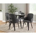 thumbnail image 4 of LumiSource Black Wood, Black Velvet, Gold Metal Dahlia Dining Chair - Set of 2, 4 of 5