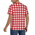 thumbnail image 2 of Lsque Red Checkboard Pattern Mens Polo Golf Shirts Funny Graphics Shorts Sleeve Button Shirts Baseball T-shirt-4X-Large, 2 of 7