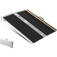 thumbnail image 1 of 30X24X3.4In Portable Wheelchair Ramp 600LBS Capacity Aluminum Folding Non-Slip Threshold Ramp for Doorways Steps Scooters and Walkers, 1 of 6