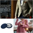 thumbnail image 5 of 10pcs 32L Fabric Cloth Covered Button 20mm Round Metal Shank Sewing Buttons for Suits Blouses Sweaters, Dark Blue, 5 of 5