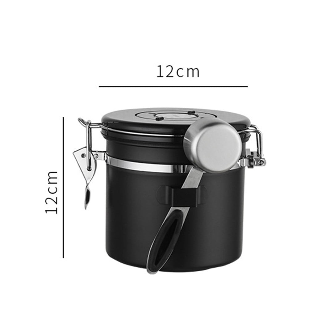 RAINB Stainless Steel Airtight Jar Coffee Canisters Storage Date