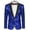 Blue, variant on COOFANDY Men's Shiny Sequins Suit Jacket Blazer One Button Banquet Prom Tuxedo New Year Dinner Party Tuxedo Blazer