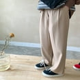 thumbnail image 2 of Uccdo Toddler Kid Casual Wide Leg Long Pants Boys Girls Loose Uniform Trousers with Pockets 3-8Y, 2 of 4