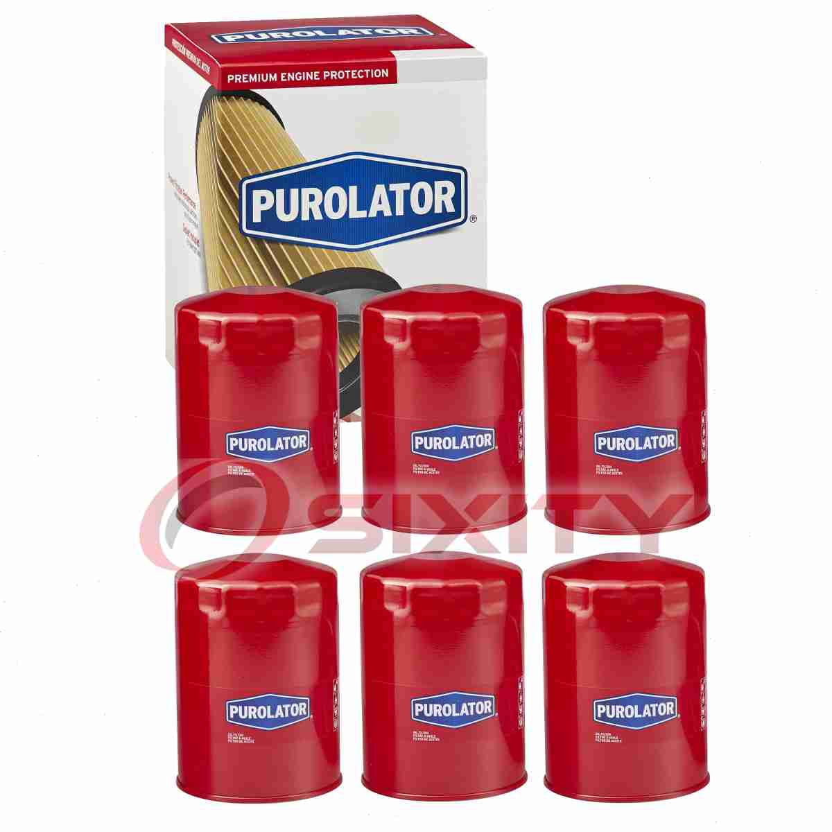 6 pc Purolator L30001 Engine Oil Filters for 101 61515 Oil Change Lubricant Filters Fits select: 1975-1996 FORD F150, 1983-2001 FORD RANGER