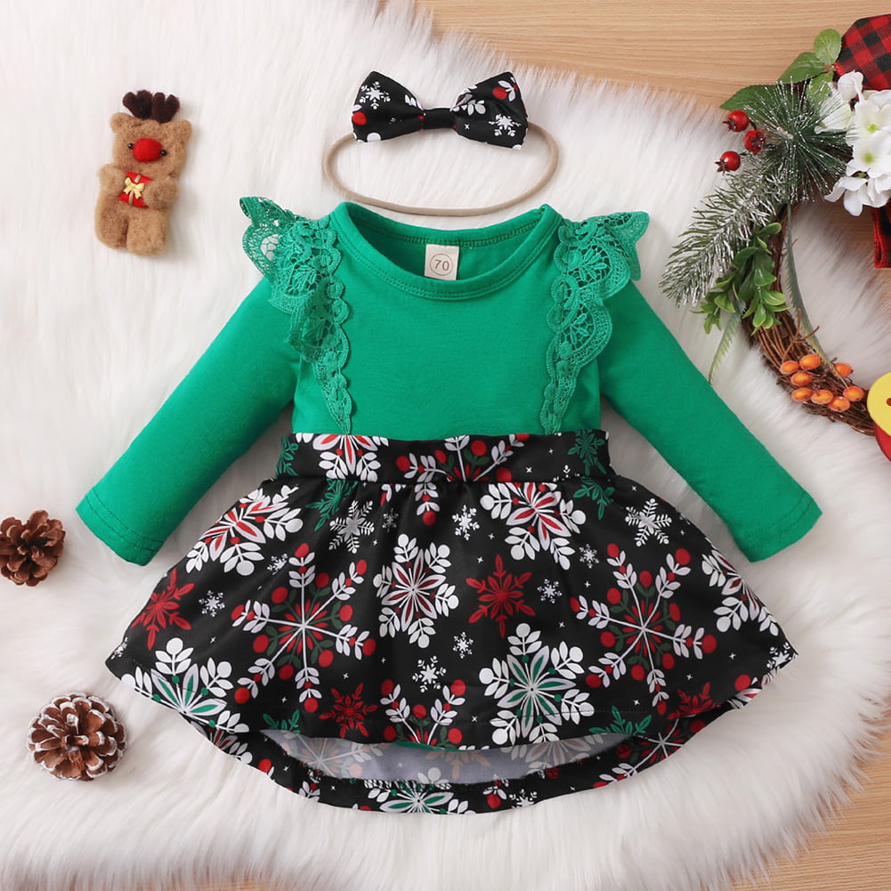 Cute Long Sleeve Fall Winter Outfits Baby Girls Christmas Dress Baby Christmas Costume Lykmera Infant Baby Girl Clothes