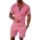 thumbnail image 3 of Conjuntos Short Solapa Hombre,polo Estampado Traje,2piezas, 3 of 8