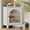 White, variant on Corner Bread Box for Kitchen Countertop, 16" Large Capacity Bread Storage Bin with Striped Glass Door,2-Layer Box with Removable Shelf, Bread Keeper for Kitchen Corner Organization, Brown