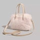 thumbnail image 4 of Bolso Hombro Piel Sintética para Mujer Mini Mano Esponjoso Viajes() Color Blanco, 4 of 6