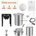 thumbnail image 6 of Yesurprise Turkey Fryer 30 QT Cooker Set and 10 QT Kit 50000 BTU Outdoor Propane Deep Fryers Aluminum Turkey Deep Fryer and Propane Burner Kit Outdoor Deep Fryer with Burner Stand, 6 of 7