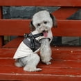 thumbnail image 4 of Baywell Pet Warm Jacket Small Dog Vest Harness Puppy Winter 2 in 1 Outfit Cold Weather Coat, White, XL, 4 of 10