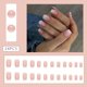 thumbnail image 2 of Uñas postizas adhesivas WAFOLOZE acrílicas ombré rosa y blanco, 24 piezas, 2 of 7