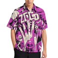 thumbnail image 4 of Camisa hawaiana divertida para playa para hombre, camisas con botones y estampado 3D de grafiti abstracto, camisas de vacaciones de verano de manga corta, 4 of 5