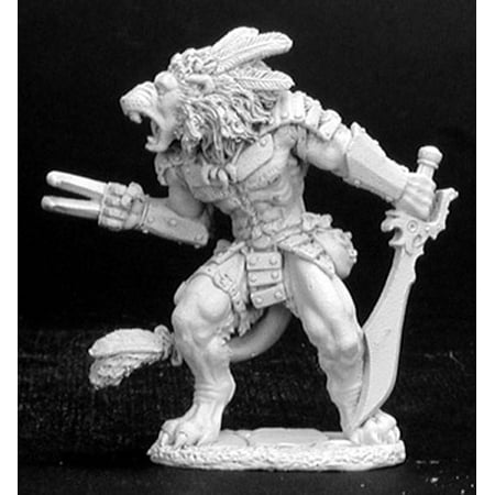 Tin Man Lion - Reaper Miniatures Lion Man #02880 Dark Heaven Legends Unpainted Metal RPG Figure