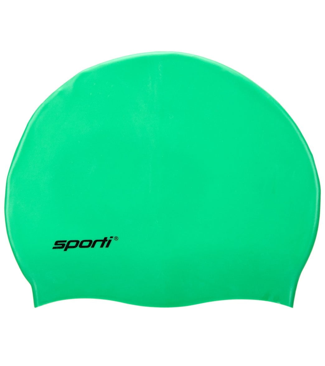 Sporti Kids' Silicone Swim Cap (Kelly Green)