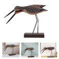 thumbnail image 2 of EeaseMX Estatua de pájaro doble de madera artesanal, figura decorativa de pájaro marino de madera, decoración del hogar, 2 of 7