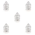 thumbnail image 2 of Guardoinrt Electroplated Metal Birdcage Shape Tea Light B- Candle Holder Silver Type E 5Set, 2 of 6