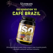 Ultimate Nutrition ISO Sensation 93 Whey Isolate, Cafe Brazil, 2 lb