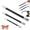 Black, variant on 1/4", 3/8", 1/2" 3-Piece Flexible Socket Extension Set,Steel Flexible Bar Set,360 High Torque Spring Steel Adapter,Universal Electric Wrench Extension Bar,Portable Hand Drive Tool for Tight Spaces