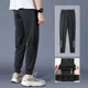 thumbnail image 4 of Pantalones deportivos para hombre, pantalones de chándal de moda, ropa masculina, pantalones de calle transpirables de seda de hielo negros, pantalones de chándal elásticos 2023, 4 of 5
