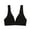 Black, variant on Deep V-neck Wide Shoulder Straps Ribbed Women Bra Seamless Push Up Gym Underwear Female Clothing,Green,L