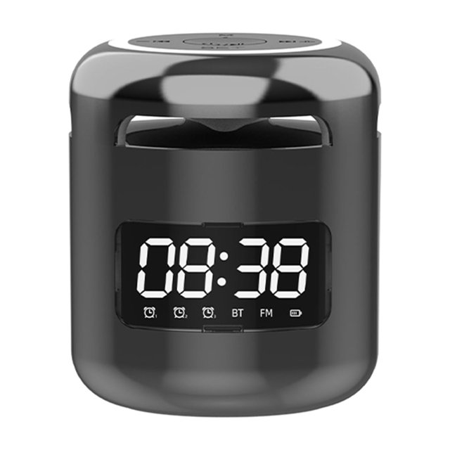 JM01 Haut-Parleur Portable Sans Fil BT 5.0 Réveils Haut-Parleurs Sans Fil Prise en Charge Carte TF/ /AUX Mains Libres avec Micro
