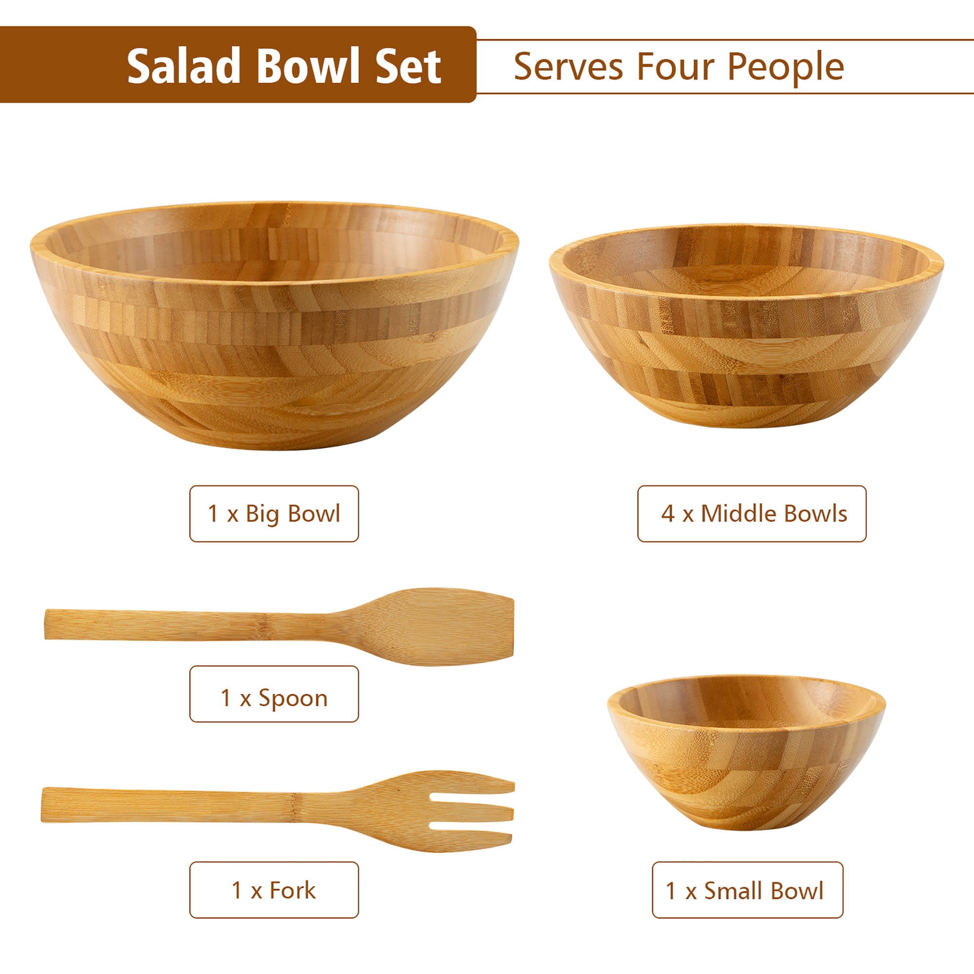 Paisley Bamboo Fiber Serving Bowl and Salad Servers Set - World Market