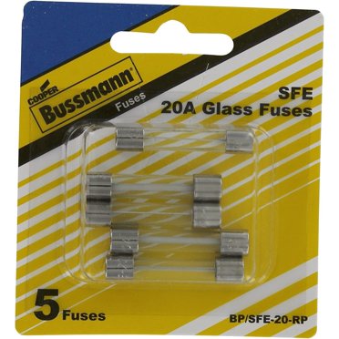 Cooper Bussmann BP/AGC 1 1/2 RP 1.5 Amp Glass Fuse 5 Count NEW