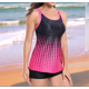 thumbnail image 5 of Traje de Baño de Dos Piezas para Mujer, con Control de Abdomen, Holgado, Talla XL, Color Rosa y Rojo, 5 of 9