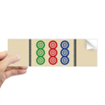 thumbnail image 1 of Mahjong Circle puntos 9 Tile pattern Rectángulo Parachoques Pegatina Cuaderno Ventana Calcomanía, 1 of 1