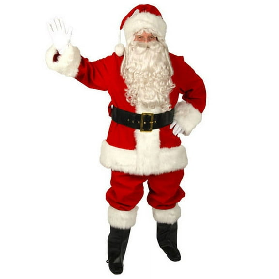 Halco Men's Red Velvet Santa Suit Costume - Size Large