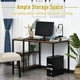 thumbnail image 3 of HOMCOM 47" Modern/Industrial Computer Writing Desk with 2 Storage Shelves for Home Office, Study, or Game Room, 3 of 5